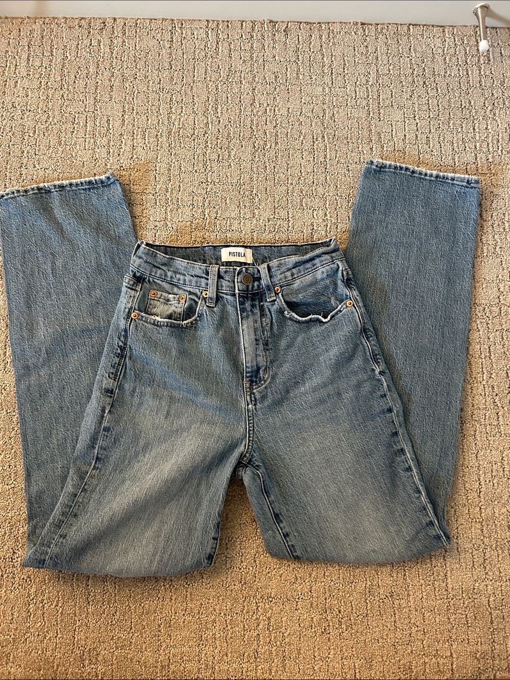 Pistola Light Blue Straight Leg Jeans